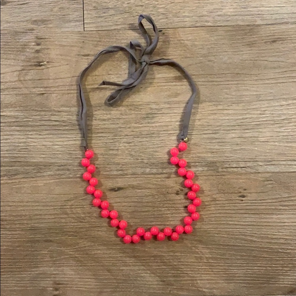 Pink J Crew beaded necklace